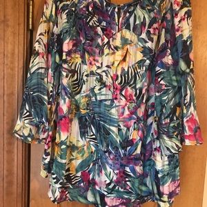 Women’s blouse with overlay
